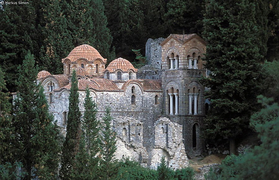 peloponnes mistra kirche frontal